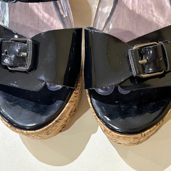 Bucco Capensis Black Platform Open Toe Sandals Size 10 - Picture 11 of 14